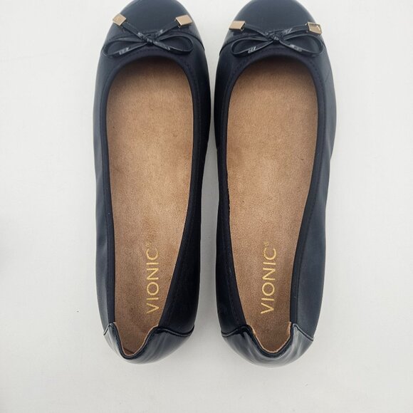 Vionic Minna Navy Blue Bow Ballet Flat Womens Sz 9 NEW - Picture 5 of 7